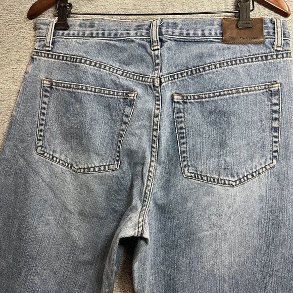Calvin Klein Jeans Men's 34 Blue Straight Leg Medium Wash High Rise Denim - Picture 16 of 16